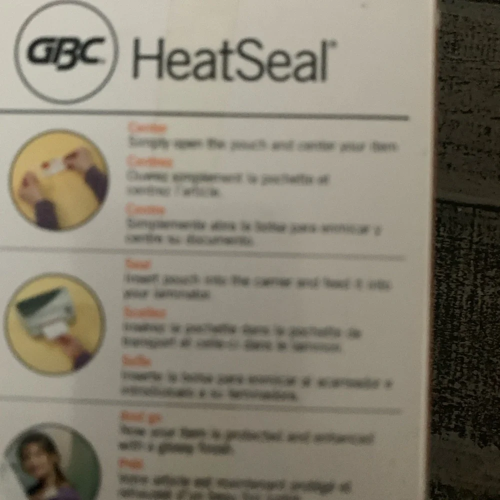 GBC HeatSeal Laminating Pouches, 100 pouches  2 9/16” x 3 3/4” New in box